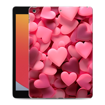 Силиконовый чехол на Ipad 10.2 (2020) с принтом розовые сердечки