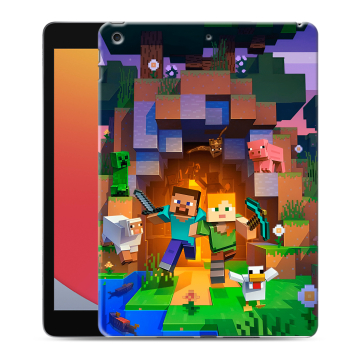 Силиконовый чехол на Ipad 10.2 (2020) с принтом Майнкрафт Minecraft Силиконовый чехол на Ipad 10.2 (2020) с принтом Майнкрафт Minecraft