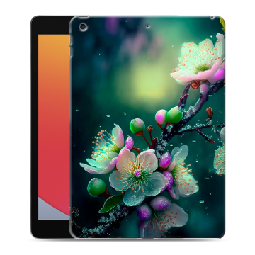 Силиконовый чехол на Ipad 10.2 (2020) с принтом Цветы и мрамор