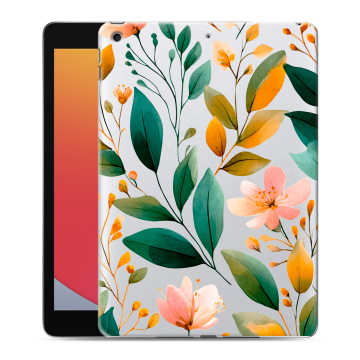 Силиконовый чехол на Ipad 10.2 (2020) с принтом Цветы паттерн Силиконовый чехол на Ipad 10.2 (2020) с принтом Цветы паттерн