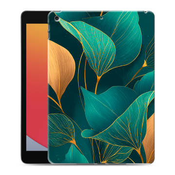 Силиконовый чехол на Ipad 10.2 (2020) с принтом Листья и золото Силиконовый чехол на Ipad 10.2 (2020) с принтом Листья и золото