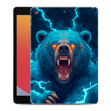 Силиконовый чехол на Ipad 10.2 (2020) с принтом Медведь Силиконовый чехол на Ipad 10.2 (2020) с принтом Медведь