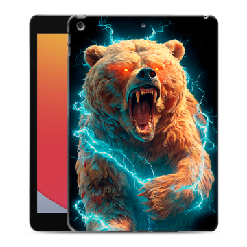 Силиконовый чехол на Ipad 10.2 (2020) с принтом Медведь Силиконовый чехол на Ipad 10.2 (2020) с принтом Медведь