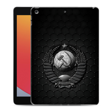 Силиконовый чехол на Ipad 10.2 (2020) с принтом Герб Флаг СССР