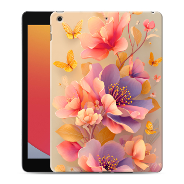 Силиконовый чехол на Ipad 10.2 (2020) с принтом Цветы и бабочки