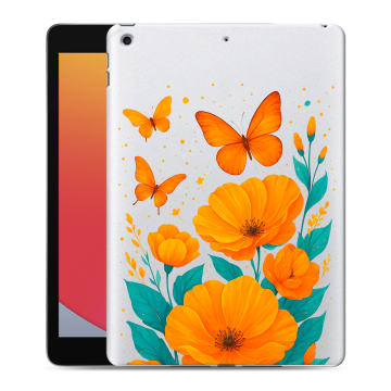 Силиконовый чехол на Ipad 10.2 (2020) с принтом цветы бабочки