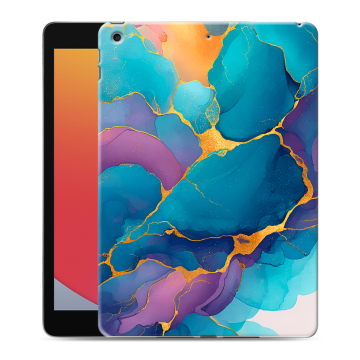 Силиконовый чехол на Ipad 10.2 (2020) с принтом Мрамор блестки