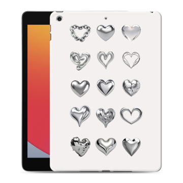 Силиконовый чехол на Ipad 10.2 (2020) с принтом Y2K сердечки