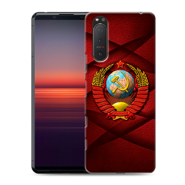 Силиконовый чехол на Sony Xperia 5 II с принтом Герб СССР Силиконовый чехол на Sony Xperia 5 II с принтом Герб СССР