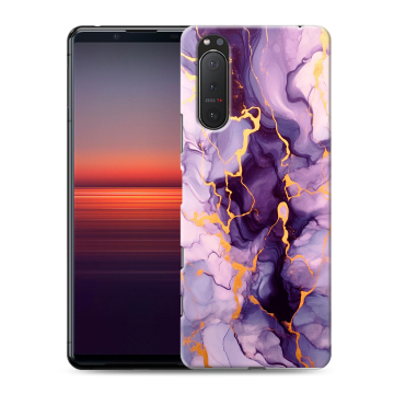 Силиконовый чехол на Sony Xperia 5 II с принтом Мрамор