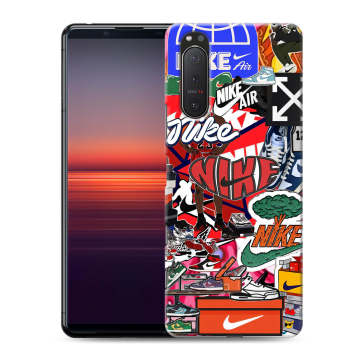 Силиконовый чехол на Sony Xperia 5 II с принтом Найк Nike яркий