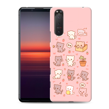 Силиконовый чехол на Sony Xperia 5 II с принтом Hello Kitty Хелоу Кити