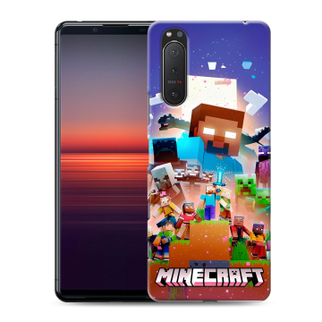 Силиконовый чехол на Sony Xperia 5 II с принтом Майнкрафт Minecraft