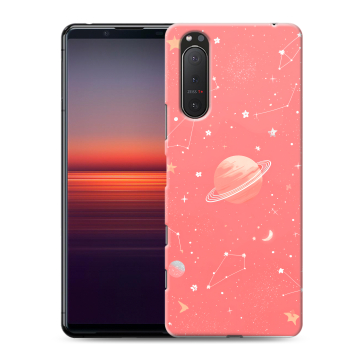 Силиконовый чехол на Sony Xperia 5 II с принтом Розовый космос Силиконовый чехол на Sony Xperia 5 II с принтом Розовый космос