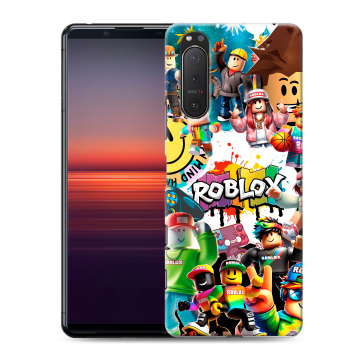 Силиконовый чехол на Sony Xperia 5 II с принтом Roblox Роблокс