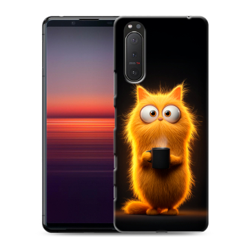 Силиконовый чехол на Sony Xperia 5 II с принтом Смешной кот