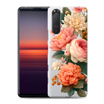 Силиконовый чехол на Sony Xperia 5 II с принтом цветы Силиконовый чехол на Sony Xperia 5 II с принтом цветы