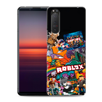 Силиконовый чехол на Sony Xperia 5 II с принтом Roblox Роблокс