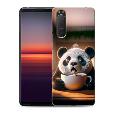 Силиконовый чехол на Sony Xperia 5 II с принтом смешная панда Силиконовый чехол на Sony Xperia 5 II с принтом смешная панда
