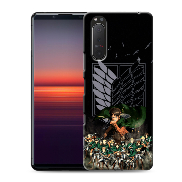 Силиконовый чехол на Sony Xperia 5 II с принтом Атака титанов