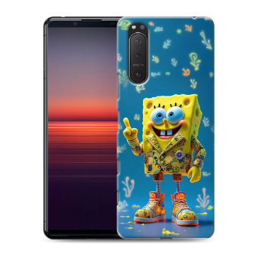 Силиконовый чехол на Sony Xperia 5 II с принтом Спанч боб Спанчбоб Силиконовый чехол на Sony Xperia 5 II с принтом Спанч боб Спанчбоб