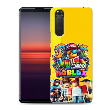 Силиконовый чехол на Sony Xperia 5 II с принтом Roblox Роблокс