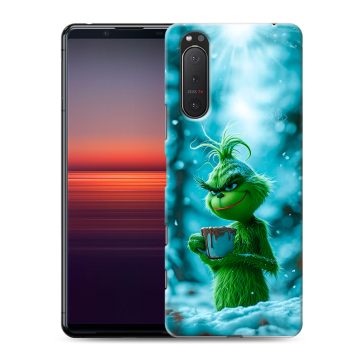 Силиконовый чехол на Sony Xperia 5 II с принтом Новый год гринч Силиконовый чехол на Sony Xperia 5 II с принтом Новый год гринч
