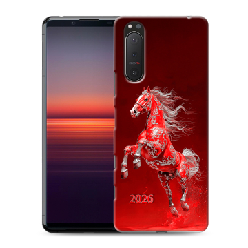 Силиконовый чехол на Sony Xperia 5 II с принтом Новый год Силиконовый чехол на Sony Xperia 5 II с принтом Новый год