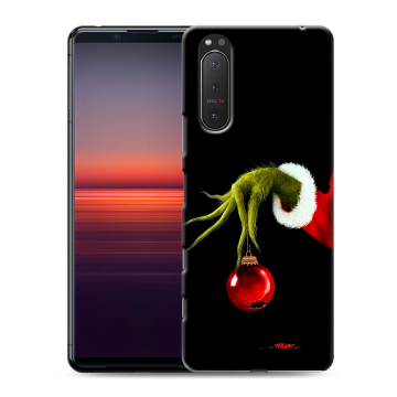 Силиконовый чехол на Sony Xperia 5 II с принтом Новый год Гринч Силиконовый чехол на Sony Xperia 5 II с принтом Новый год Гринч