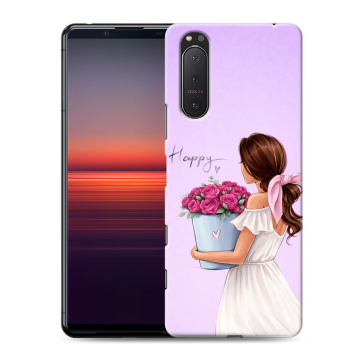 Силиконовый чехол на Sony Xperia 5 II с принтом женский