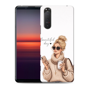 Силиконовый чехол на Sony Xperia 5 II с принтом женский
