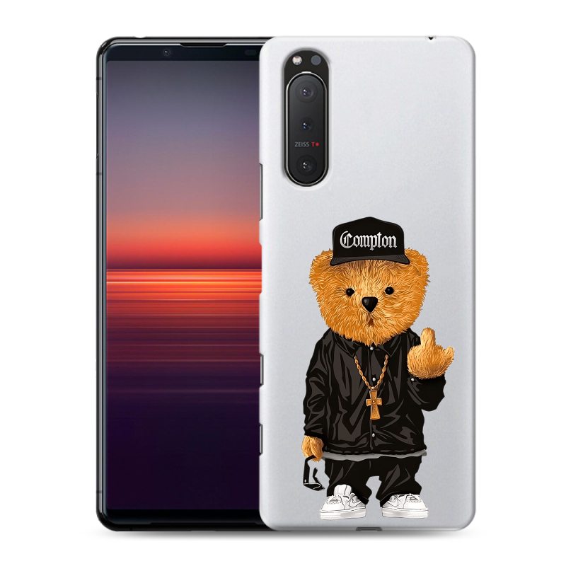 Пластиковый чехол на Sony Xperia 5 II с принтом Мишка Пластиковый чехол на Sony Xperia 5 II с принтом Мишка