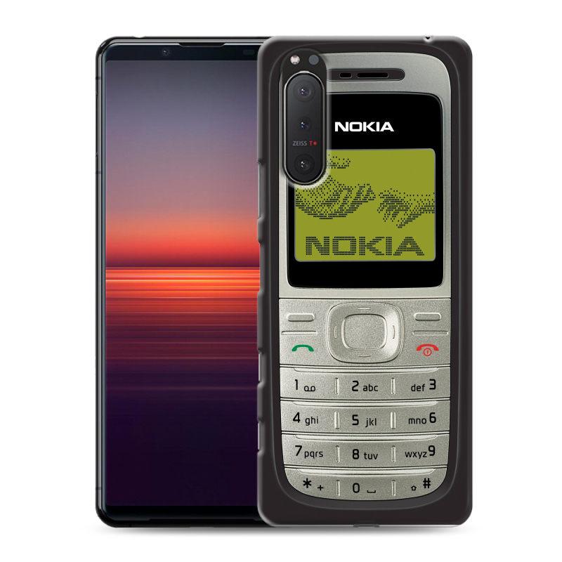 Пластиковый чехол на Sony Xperia 5 II с принтом Ретро Нокия Пластиковый чехол на Sony Xperia 5 II с принтом Ретро Нокия