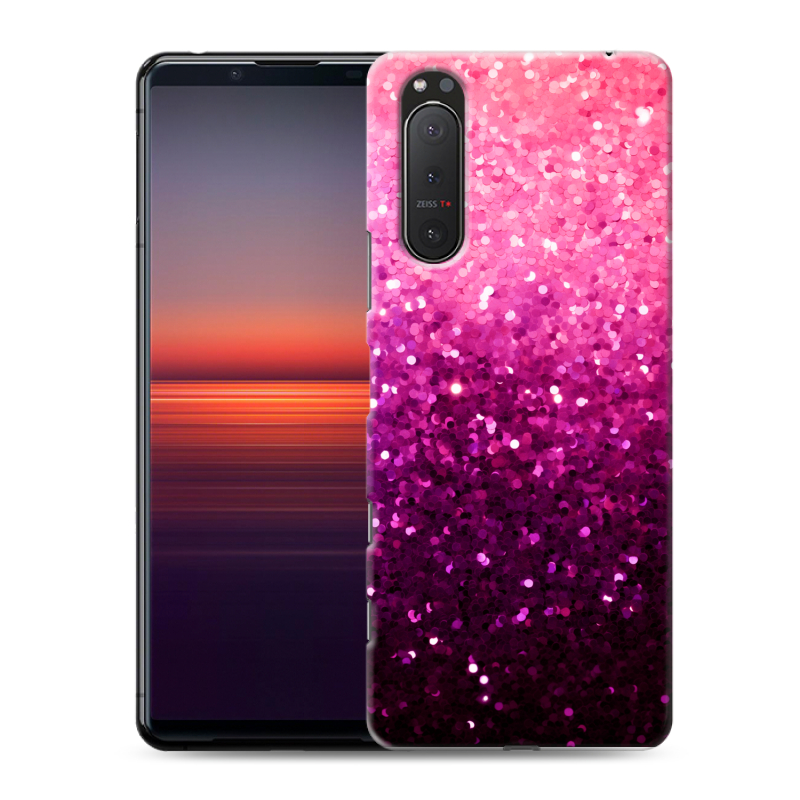 Силиконовый противоударный чехол на Sony Xperia 5 II с принтом Блестки Силиконовый противоударный чехол на Sony Xperia 5 II с принтом Блестки