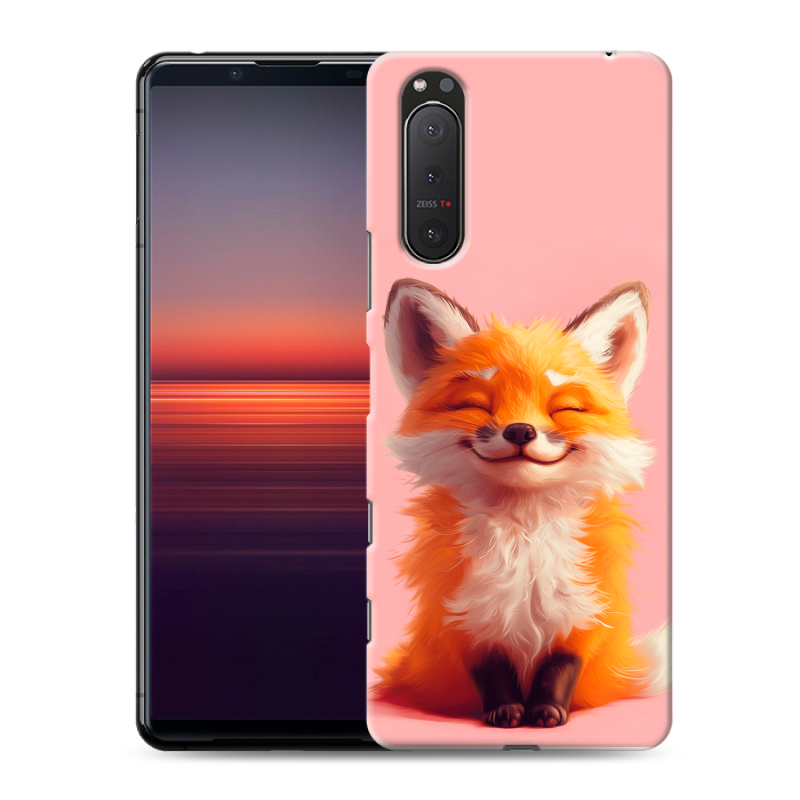 Пластиковый чехол на Sony Xperia 5 II с принтом милая лиса Пластиковый чехол на Sony Xperia 5 II с принтом милая лиса