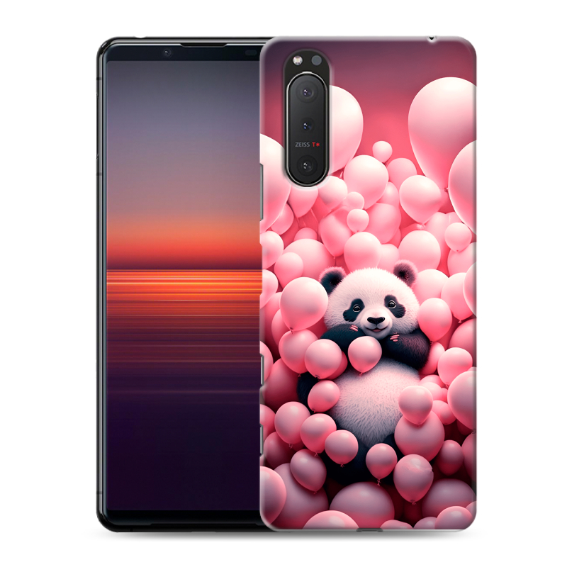 Силиконовый чехол на Sony Xperia 5 II с принтом Панда Силиконовый чехол на Sony Xperia 5 II с принтом Панда