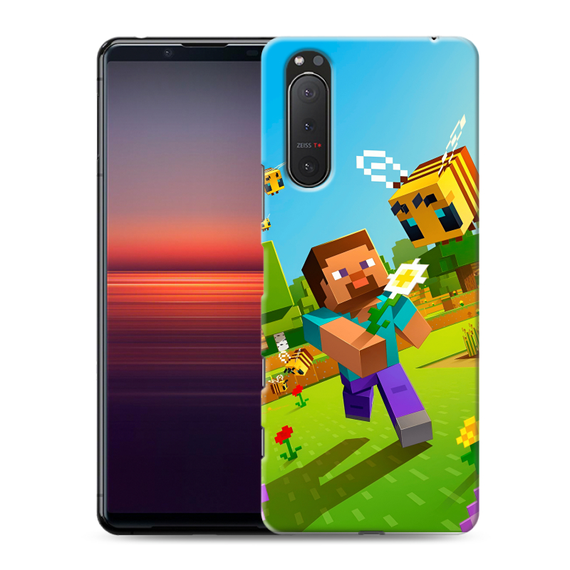 Пластиковый чехол на Sony Xperia 5 II с принтом Майнкрафт Minecraft Пластиковый чехол на Sony Xperia 5 II с принтом Майнкрафт Minecraft