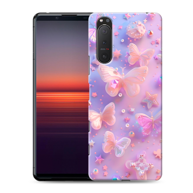 Силиконовый чехол на Sony Xperia 5 II с принтом Бабочки Силиконовый чехол на Sony Xperia 5 II с принтом Бабочки