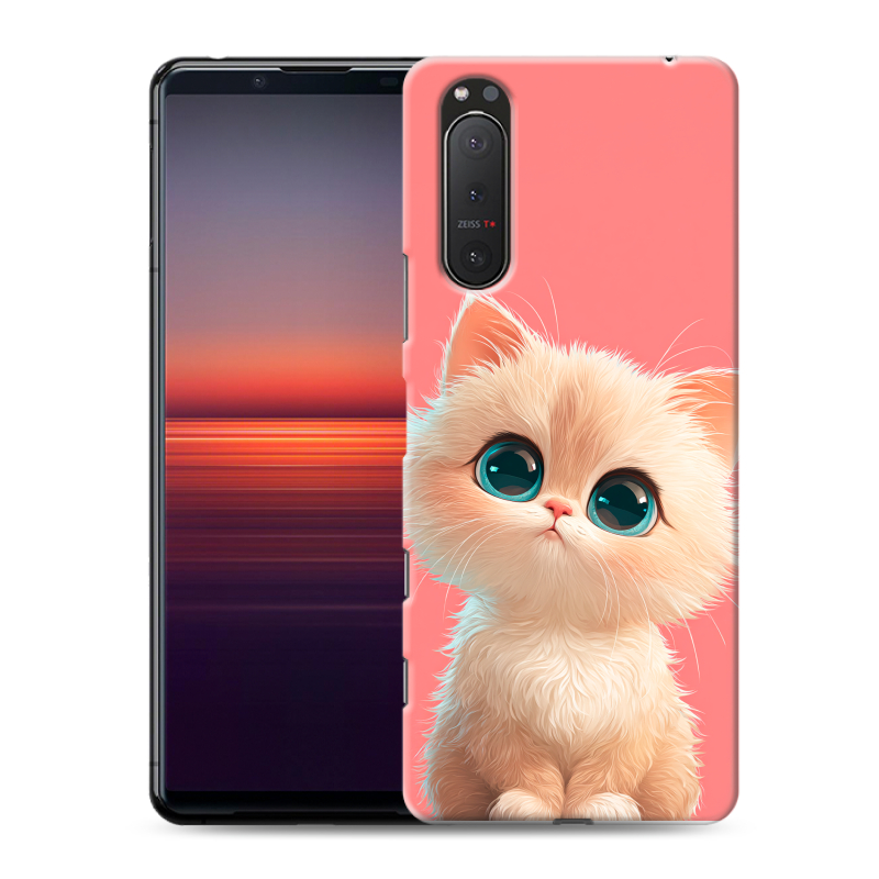 Силиконовый чехол на Sony Xperia 5 II с принтом Розовый котенок Силиконовый чехол на Sony Xperia 5 II с принтом Розовый котенок