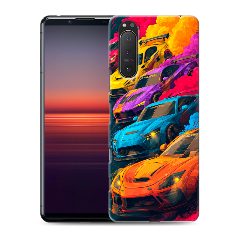 Силиконовый противоударный чехол на Sony Xperia 5 II с принтом Тачки Силиконовый противоударный чехол на Sony Xperia 5 II с принтом Тачки