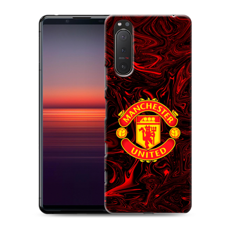 Силиконовый чехол на Sony Xperia 5 II с принтом Manchester United Силиконовый чехол на Sony Xperia 5 II с принтом Manchester United