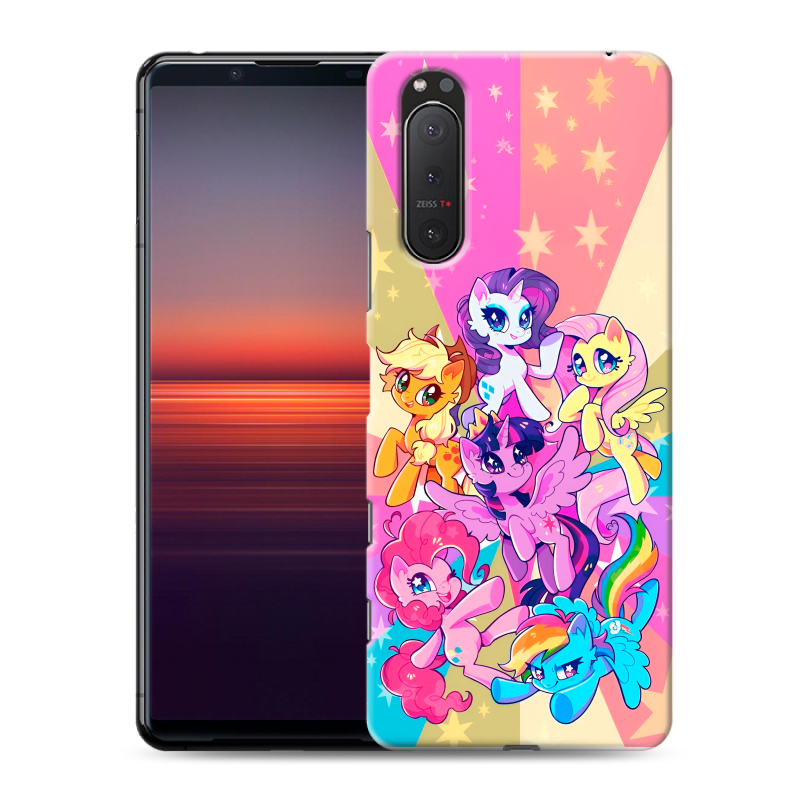 Силиконовый чехол на Sony Xperia 5 II с принтом My little pony Дружба чудо Силиконовый чехол на Sony Xperia 5 II с принтом My little pony Дружба чудо