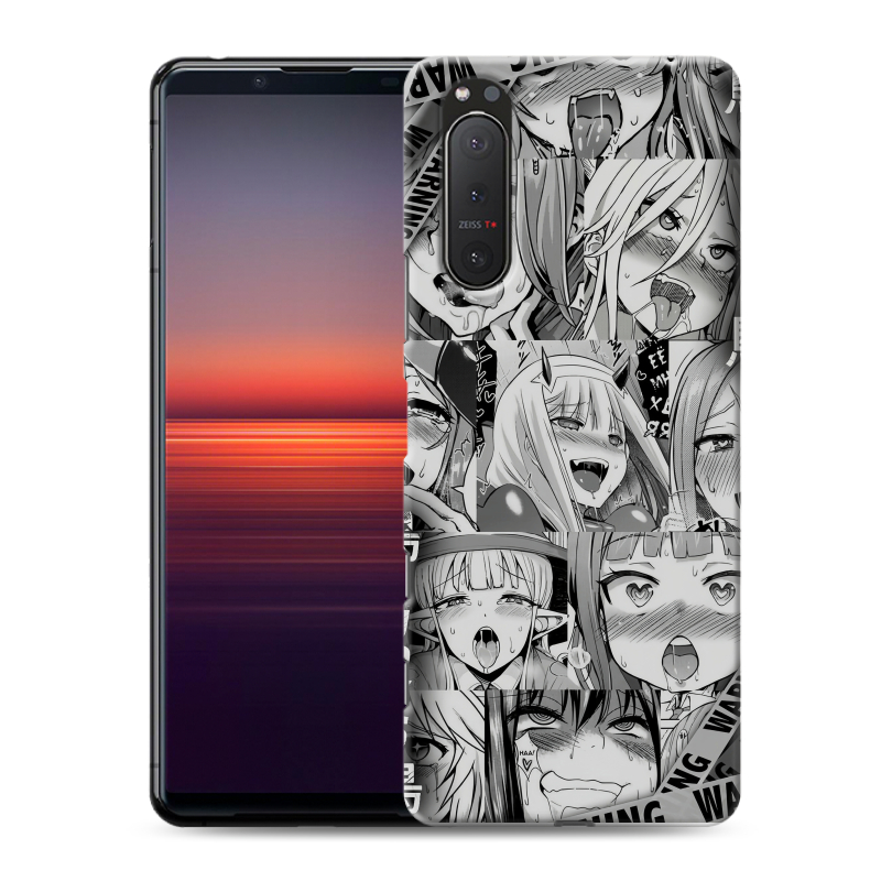 Силиконовый противоударный чехол на Sony Xperia 5 II с принтом Ahegao Ахегао Аниме Силиконовый противоударный чехол на Sony Xperia 5 II с принтом Ahegao Ахегао Аниме