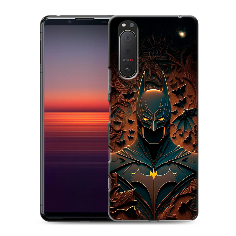 Силиконовый чехол на Sony Xperia 5 II с принтом Batman Бэтмен Силиконовый чехол на Sony Xperia 5 II с принтом Batman Бэтмен