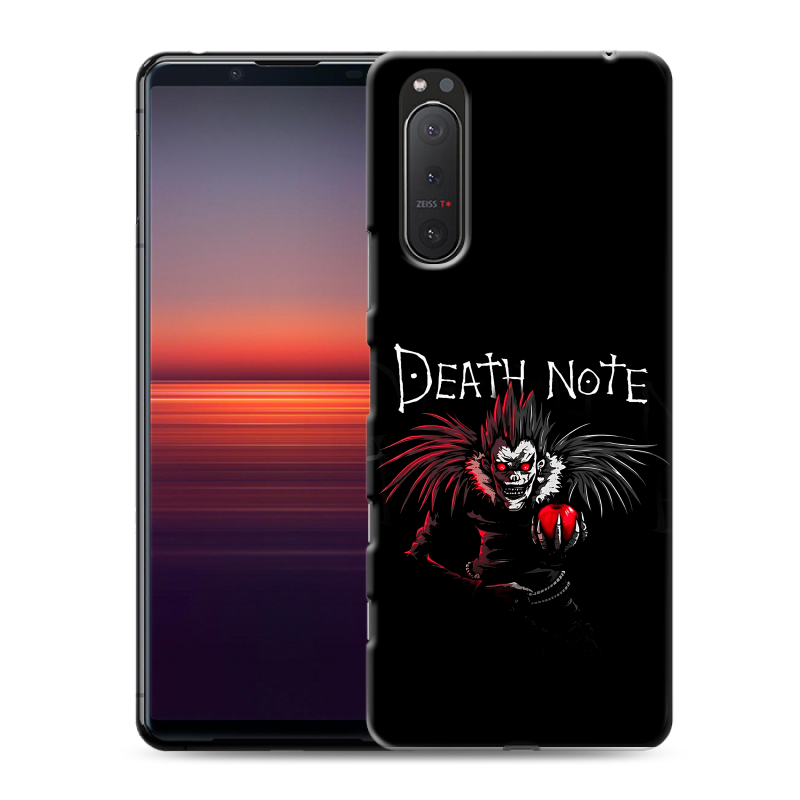 Силиконовый противоударный чехол на Sony Xperia 5 II с принтом Death note Тетрадь смерти Силиконовый противоударный чехол на Sony Xperia 5 II с принтом Death note Тетрадь смерти
