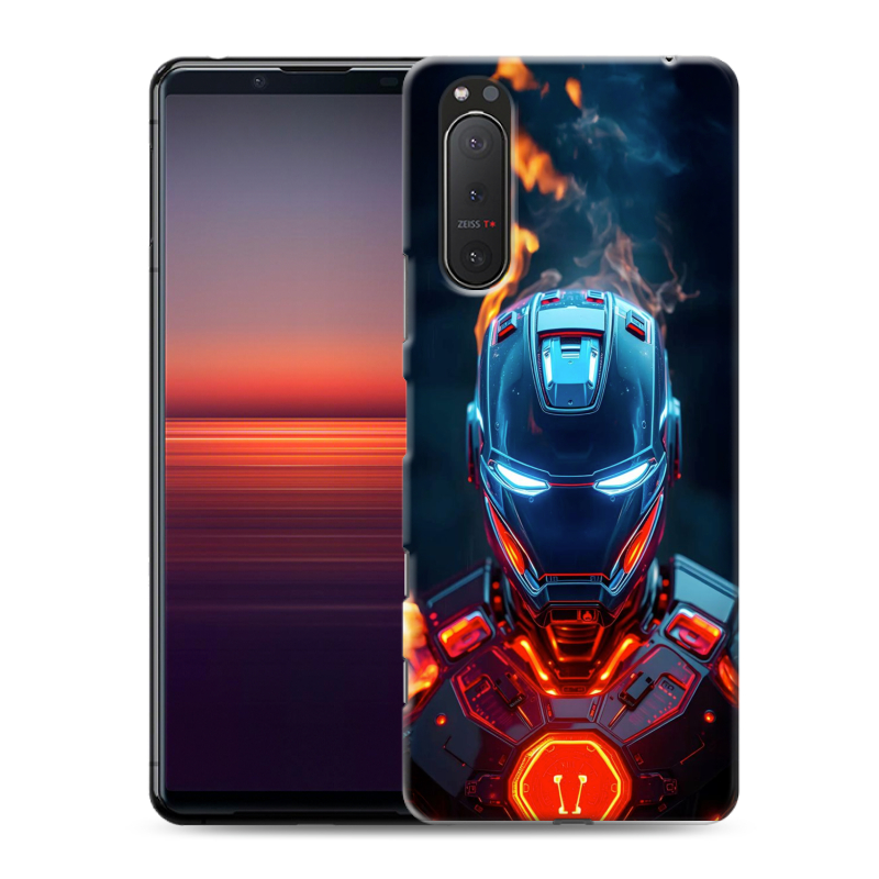 Пластиковый чехол на Sony Xperia 5 II с принтом IronMan Железный человек Пластиковый чехол на Sony Xperia 5 II с принтом IronMan Железный человек