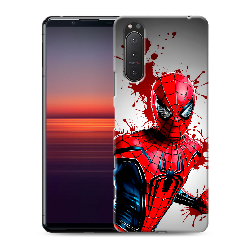 Пластиковый чехол на Sony Xperia 5 II с принтом Spiderman Человек паук Пластиковый чехол на Sony Xperia 5 II с принтом Spiderman Человек паук