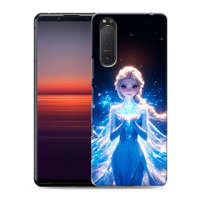 Силиконовый противоударный чехол на Sony Xperia 5 II с принтом Холодное сердце Frozen Силиконовый противоударный чехол на Sony Xperia 5 II с принтом Холодное сердце Frozen