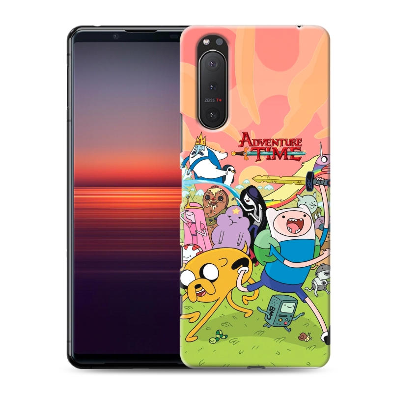 Силиконовый противоударный чехол на Sony Xperia 5 II с принтом Adventure time Время приключений Силиконовый противоударный чехол на Sony Xperia 5 II с принтом Adventure time Время приключений