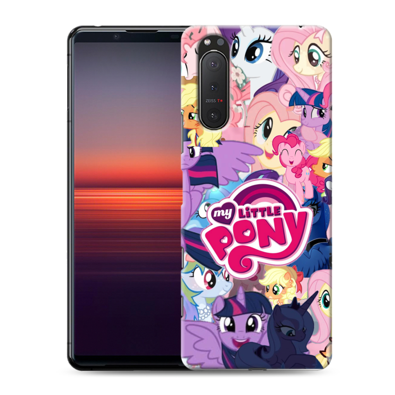 Силиконовый противоударный чехол на Sony Xperia 5 II с принтом My little pony Дружба чудо Силиконовый противоударный чехол на Sony Xperia 5 II с принтом My little pony Дружба чудо